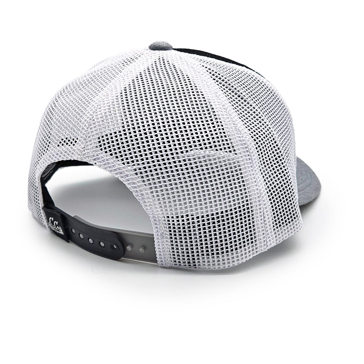 Front Range Trucker Hat - Black/White/Hthr Gray