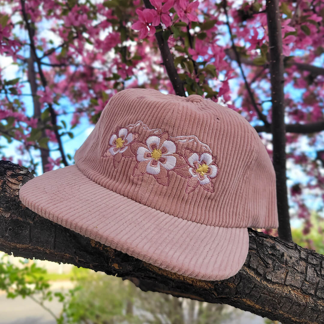 Floral Range Hat - Mauve - Corduroy