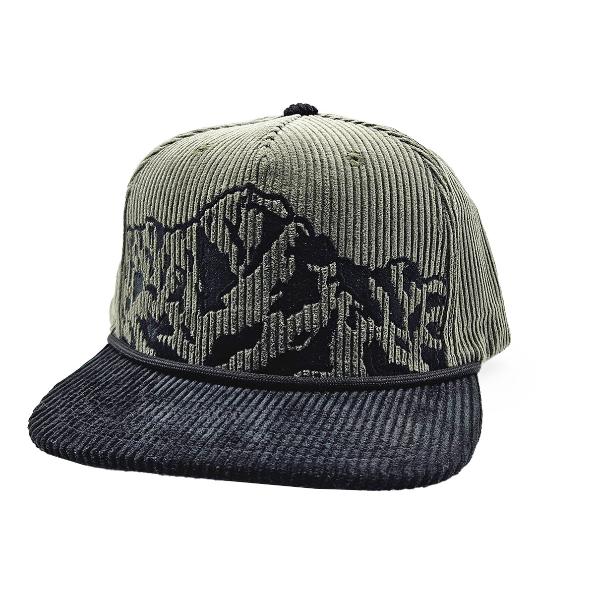 Sneffels Corduroy Olive/Black - Flat