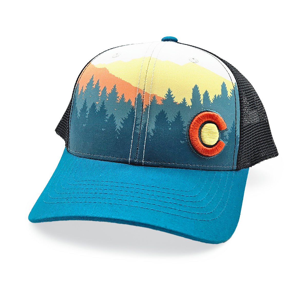 Alpine Teal Trucker Hat - Teal/Black