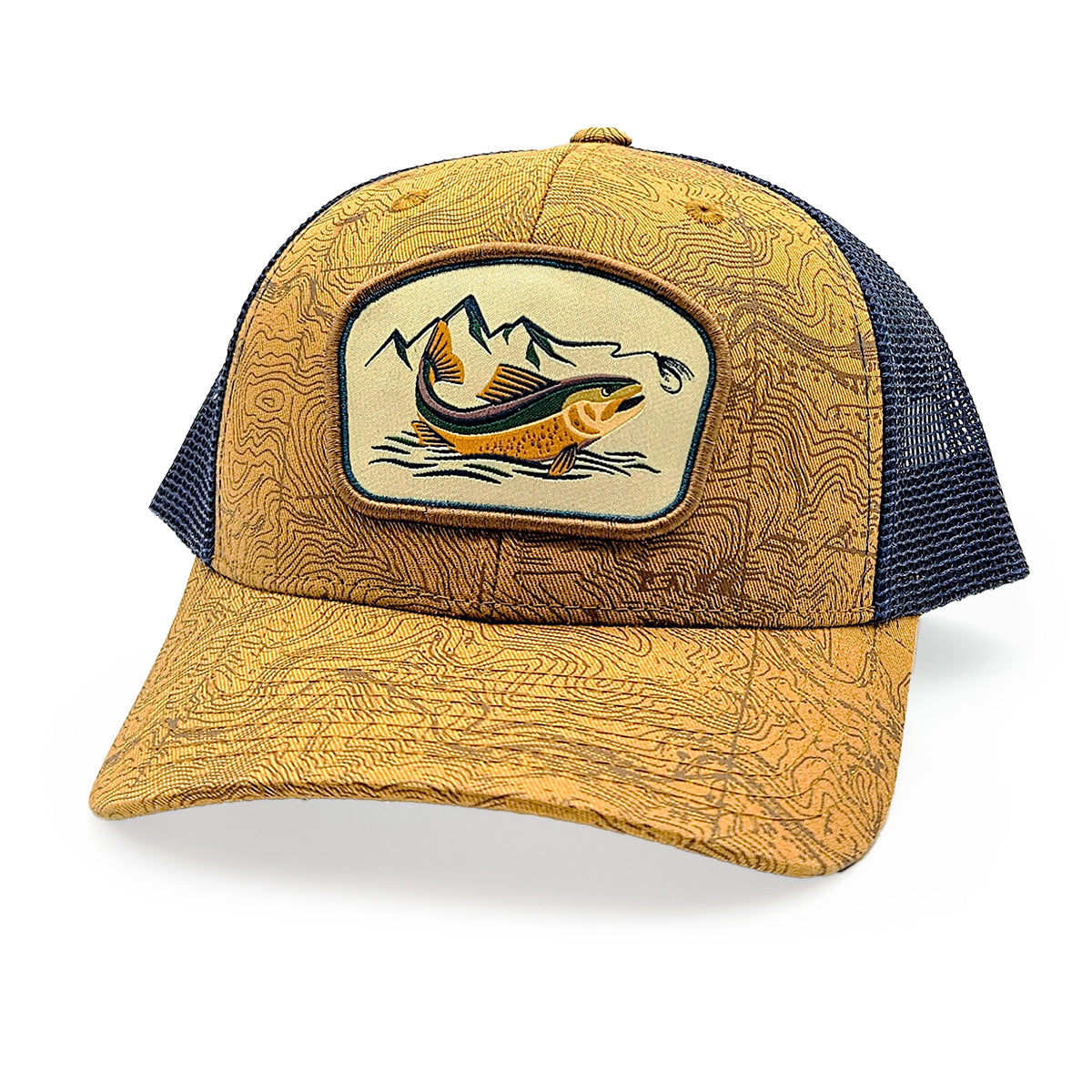 Mountain Cast Trucker - Brown/Navy - Slight Curve