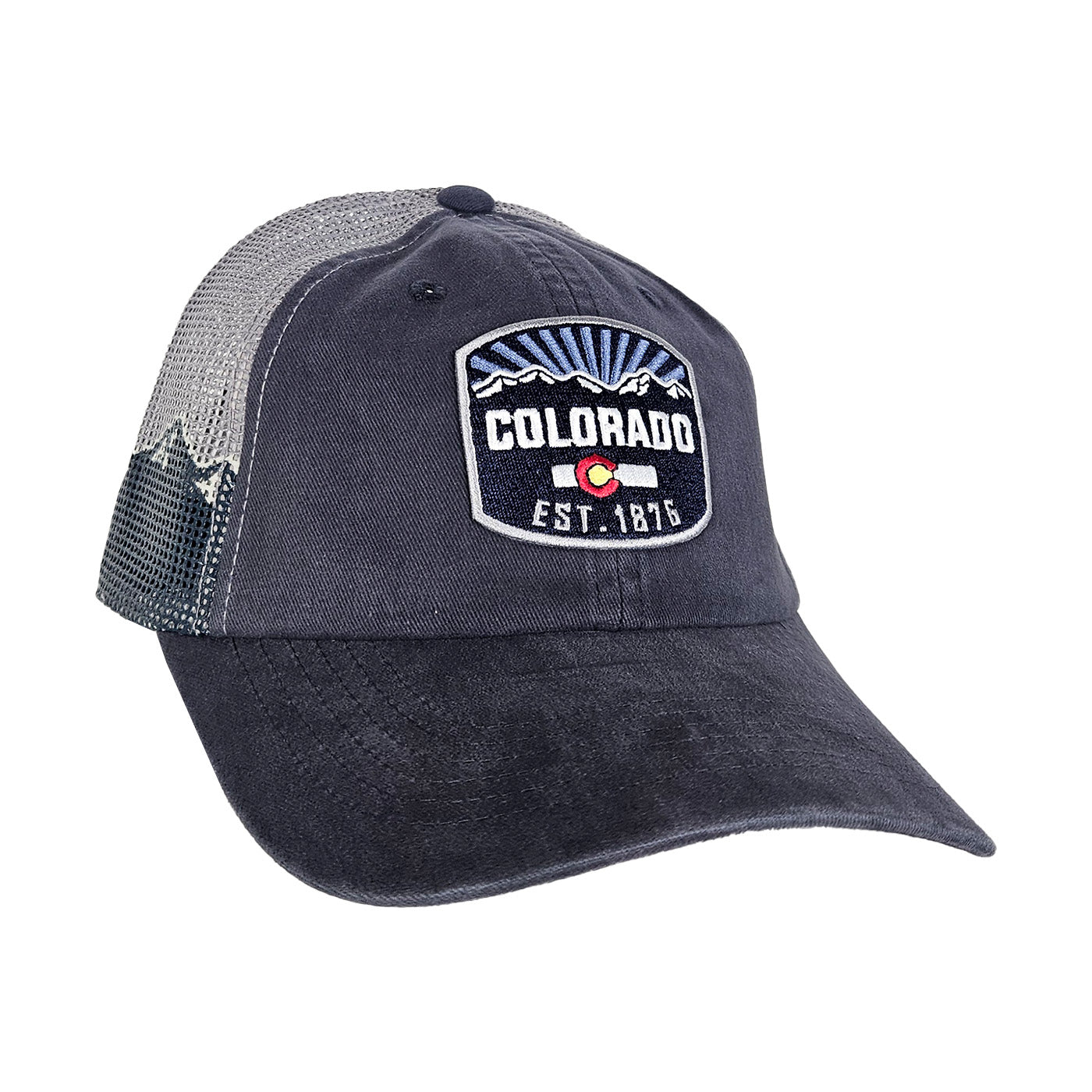 Range Unstructured Trucker - Navy/Gray - CO Navy Badge