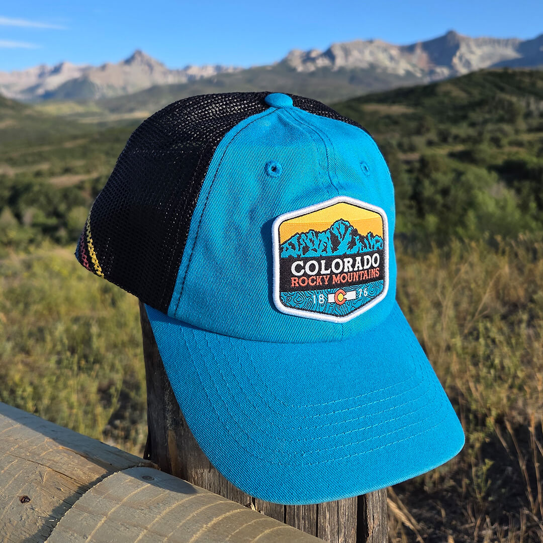 San Juan Sunrise Trucker Hat - Teal/Black