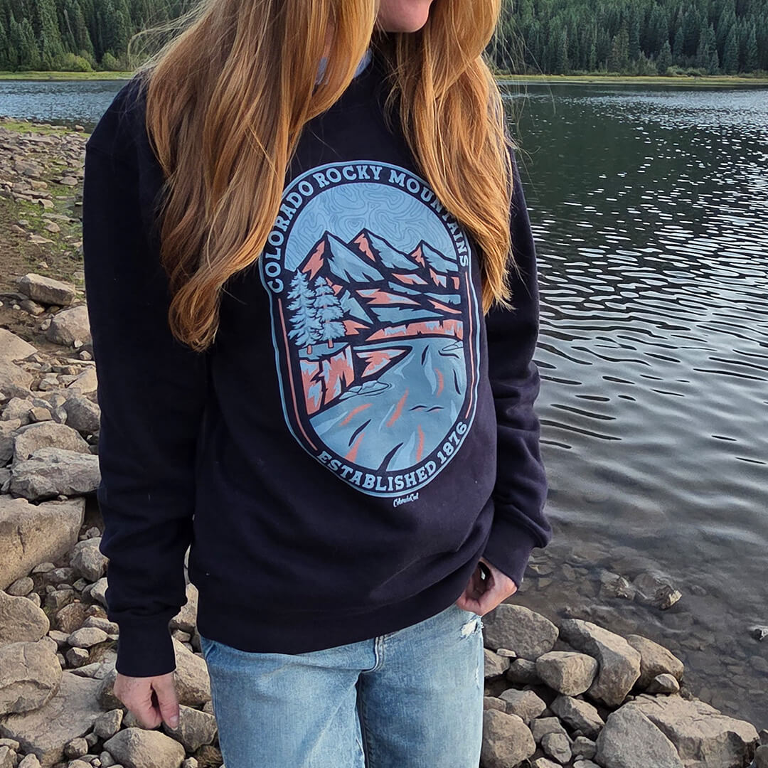 Aura Fleece Crewneck Sweatshirt - Navy