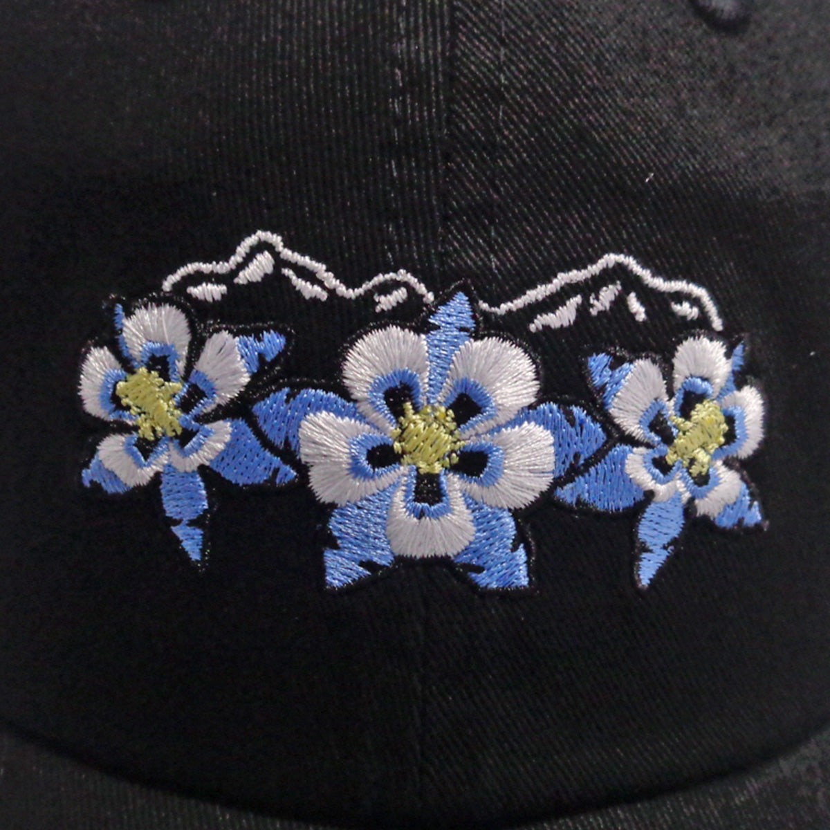 Floral Range Hat - Unstructured - Black