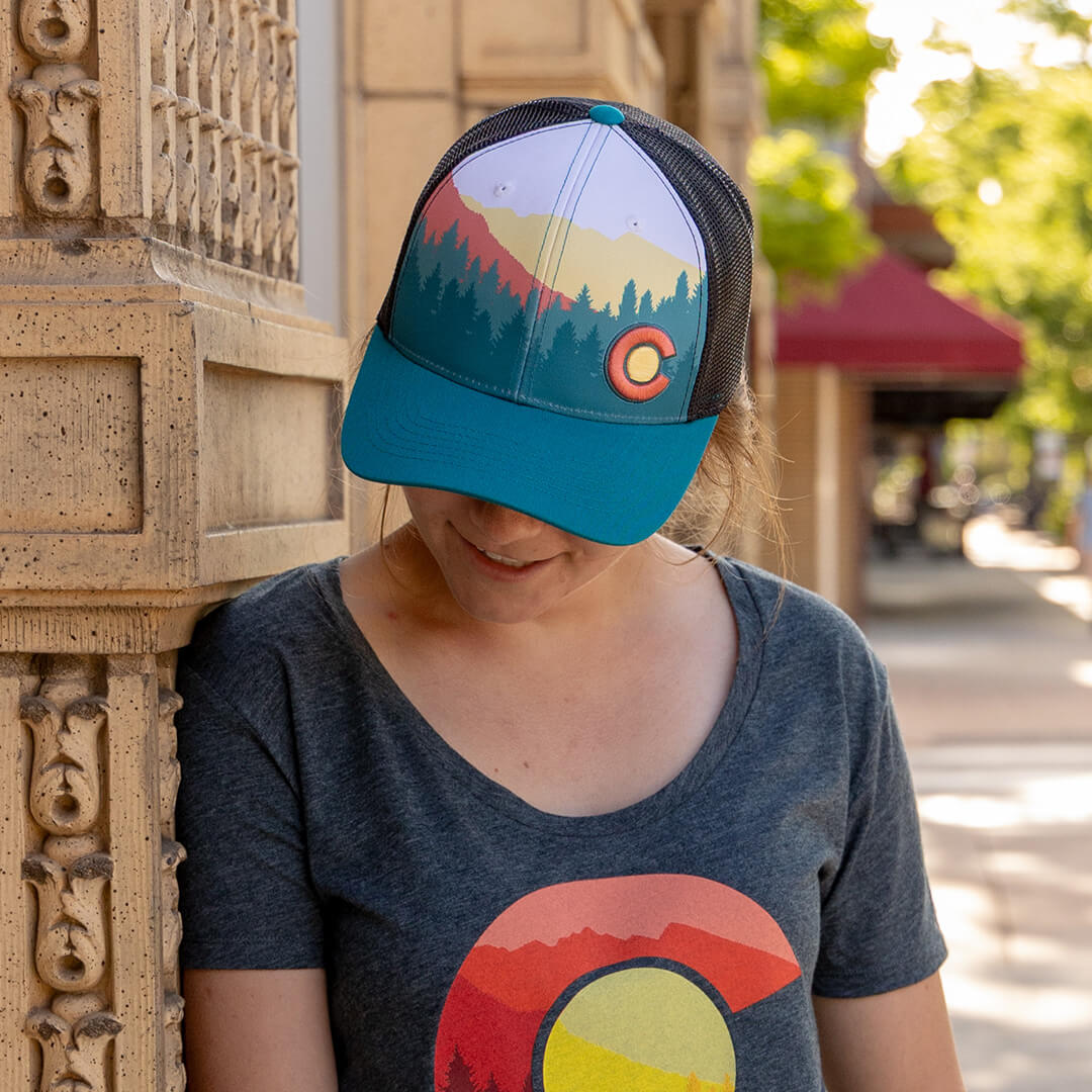 Alpine Teal Trucker Hat - Teal/Black