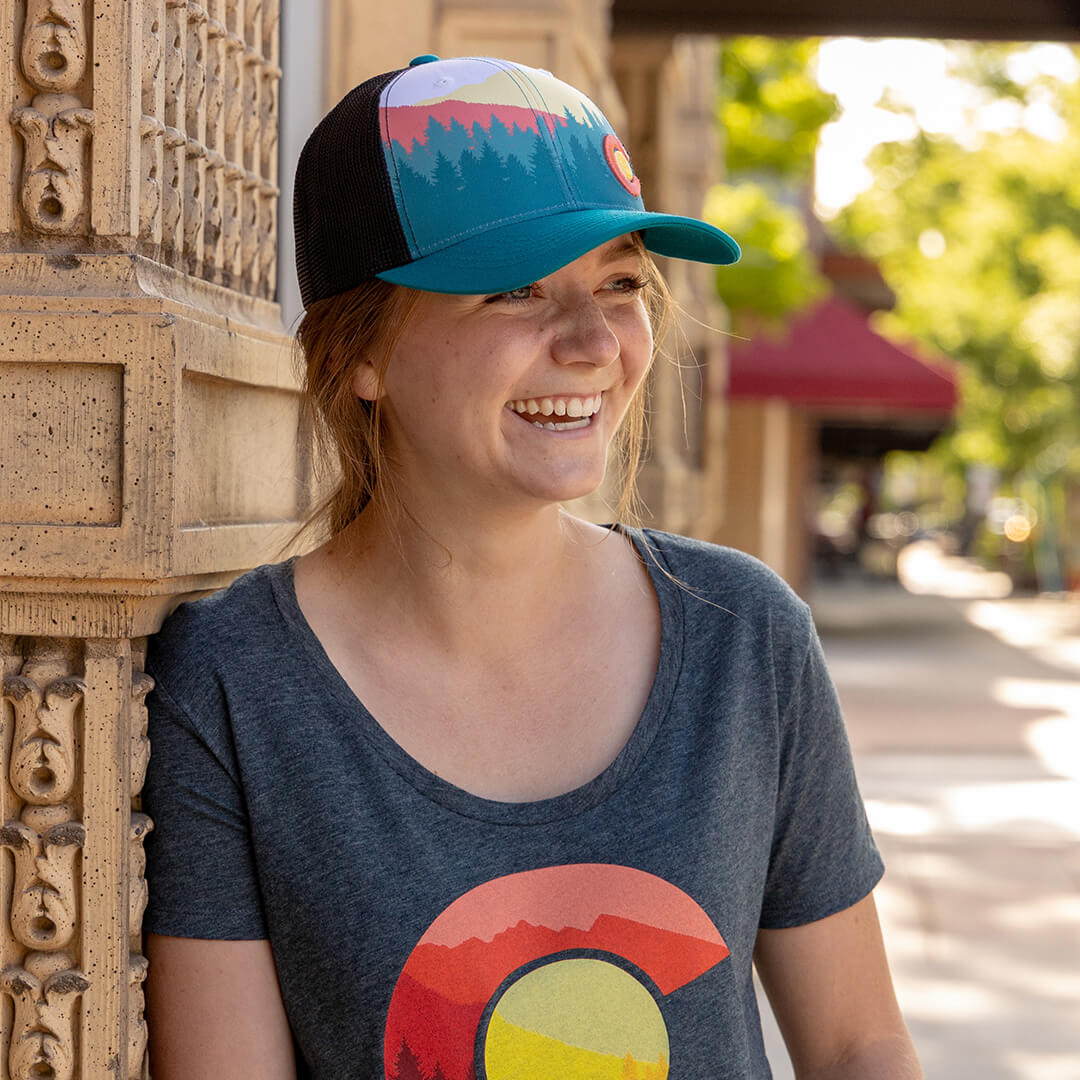Alpine Teal Trucker Hat - Teal/Black