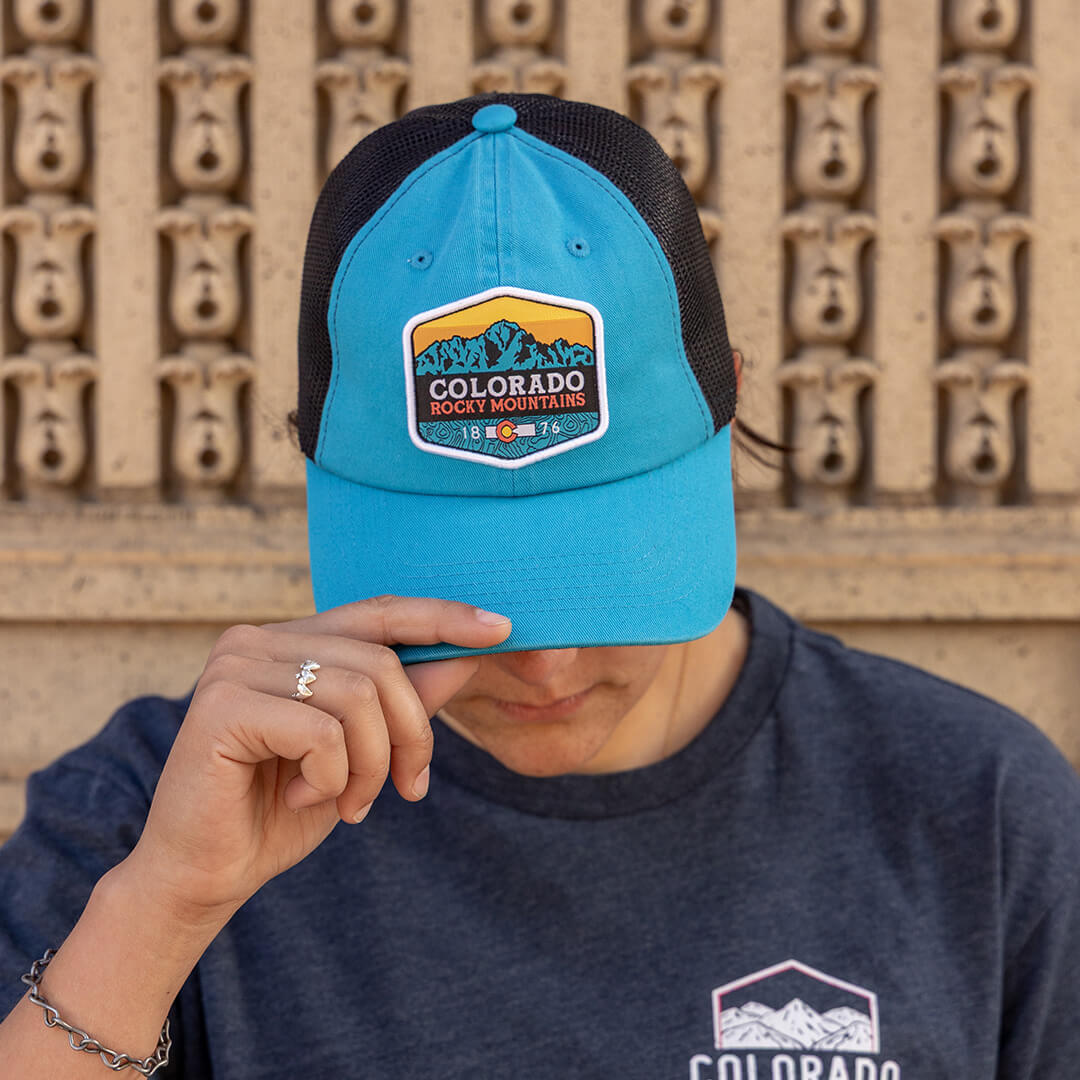 San Juan Sunrise Trucker Hat - Teal/Black