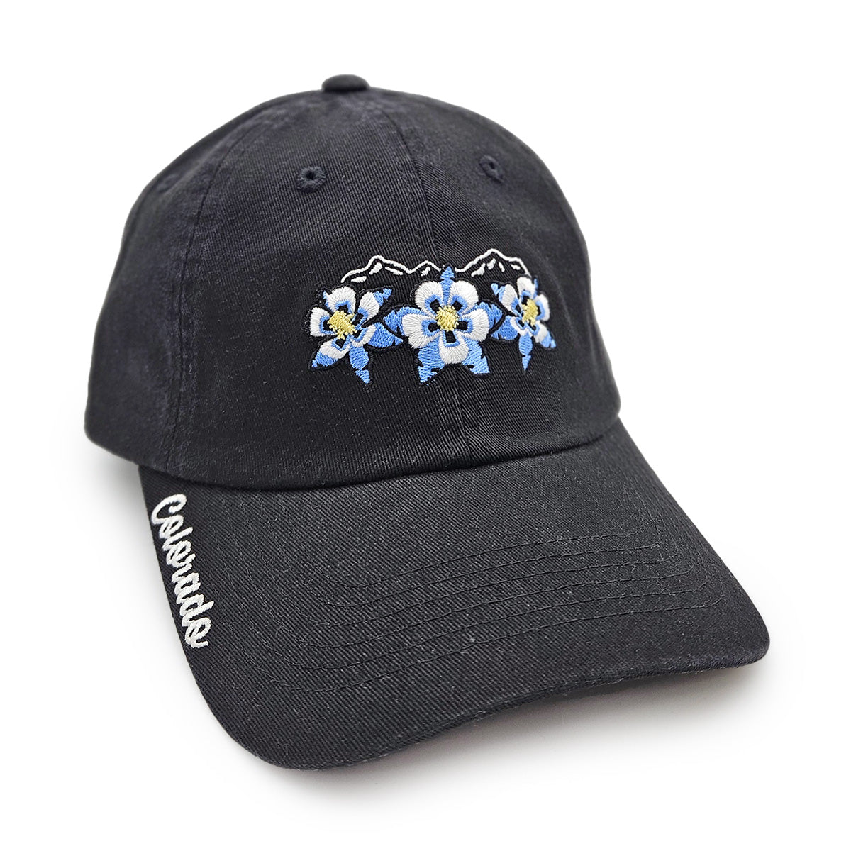Floral Range Hat - Unstructured - Black
