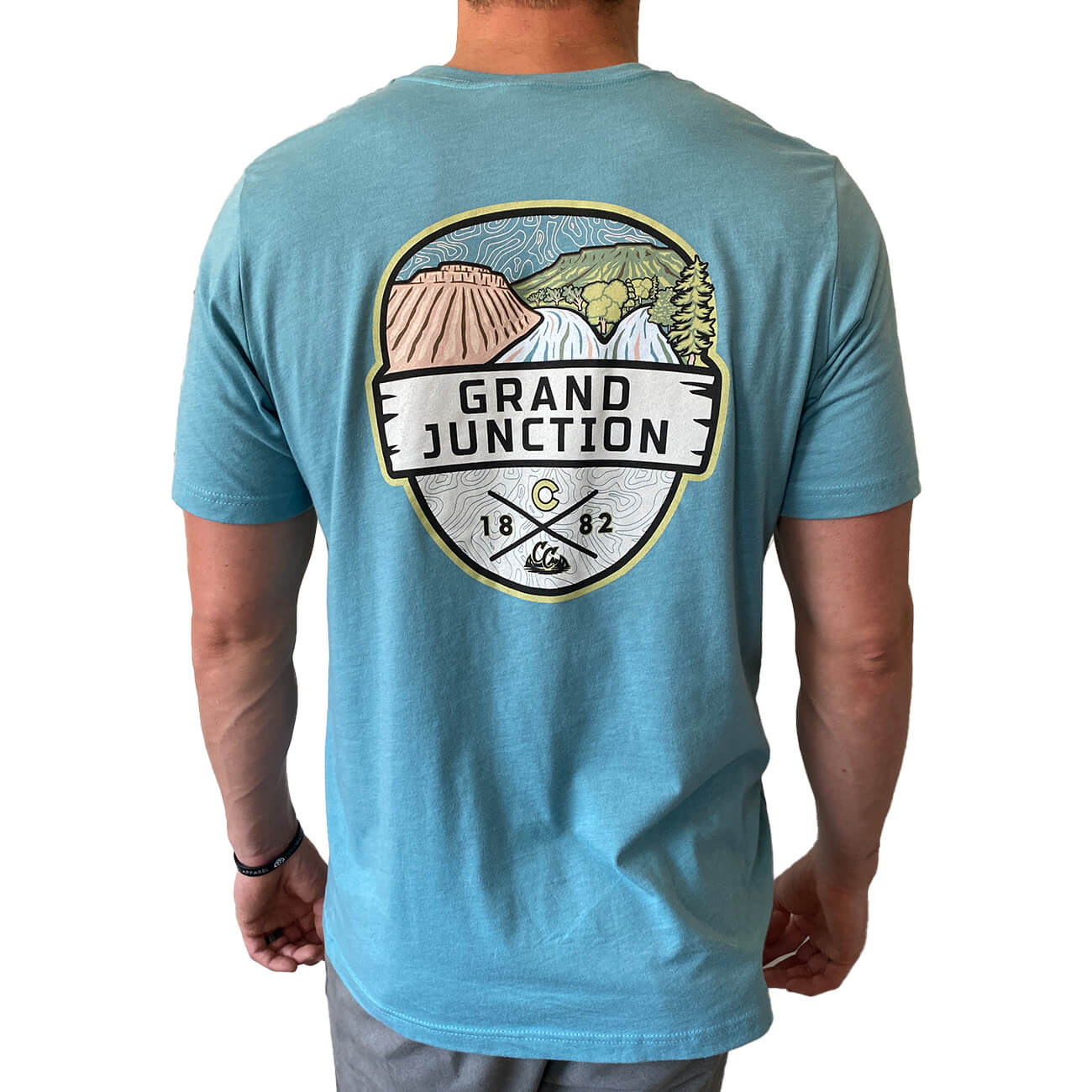 Grand Junction Trailhead T-Shirt - Unisex - Blue Lagoon