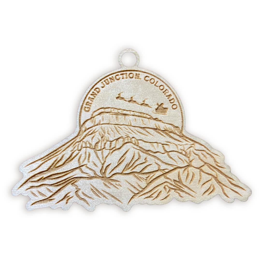 Grand Junction Garfield Santa Wooden Ornament