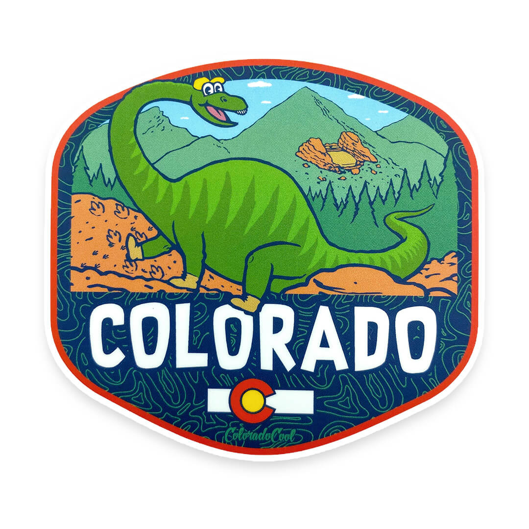 Hikin' Dino Sticker