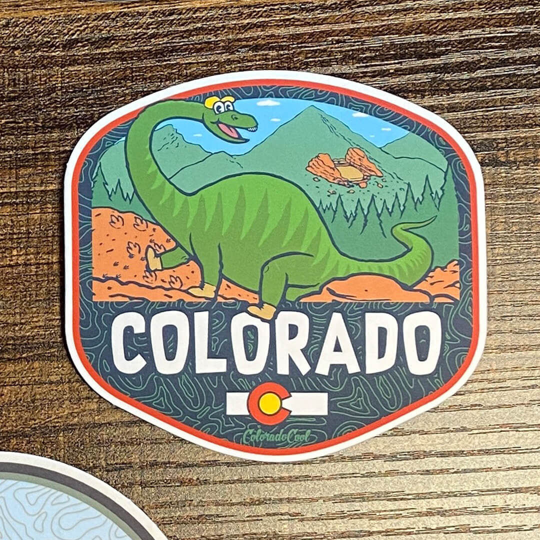 Hikin' Dino Sticker