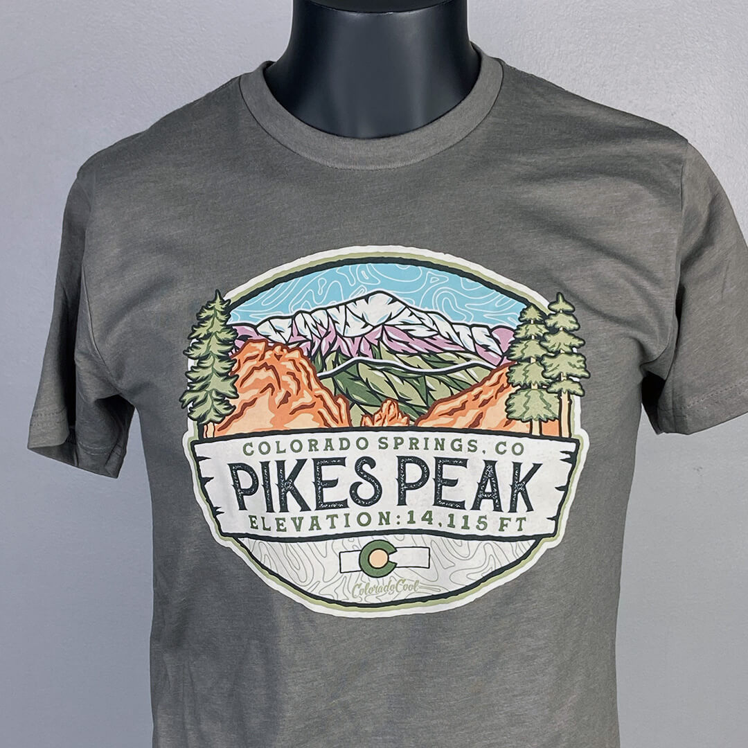 Pikes Peak Way T-Shirt - Warm Gray