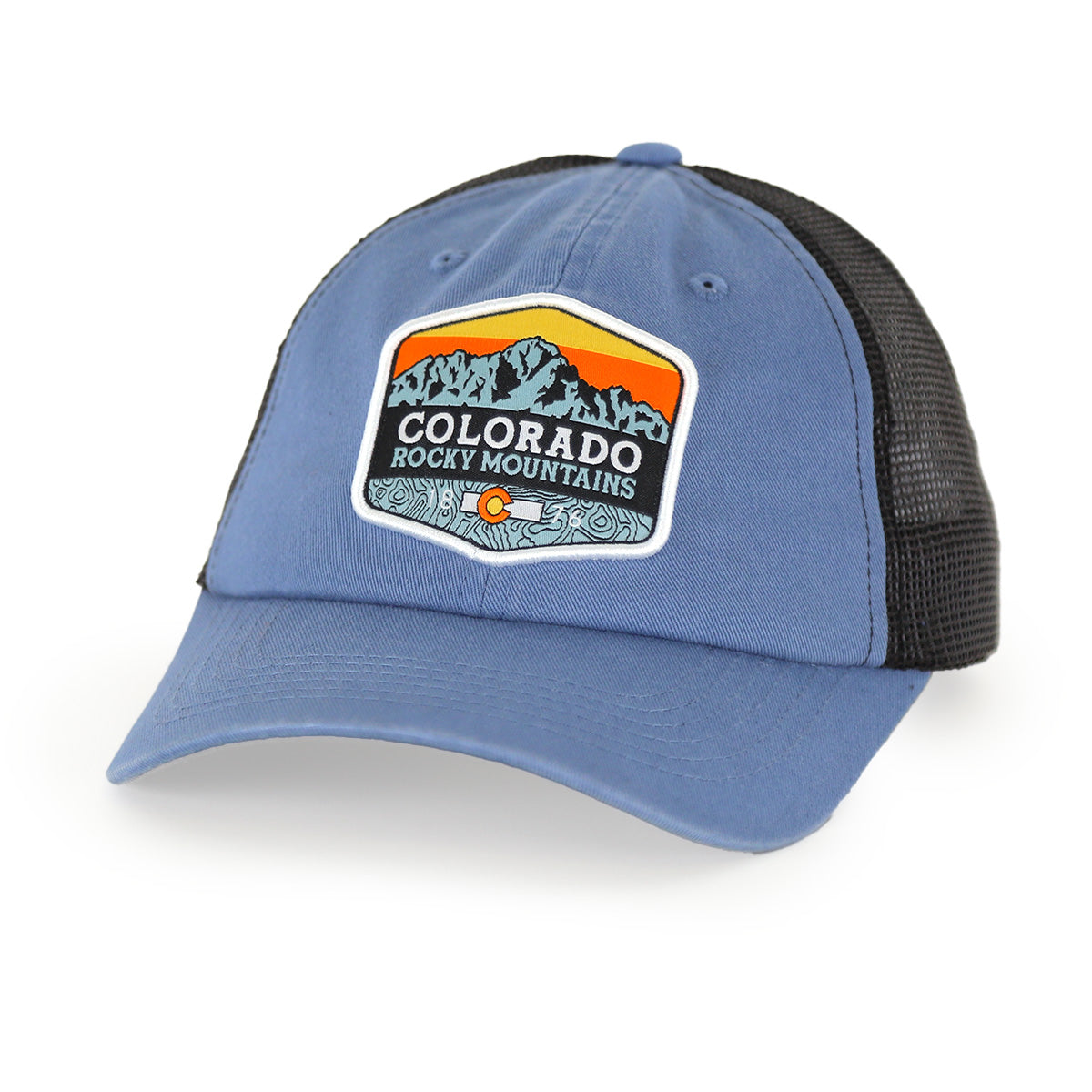 San Juan Sunrise Trucker Hat - Steel Blue/Black