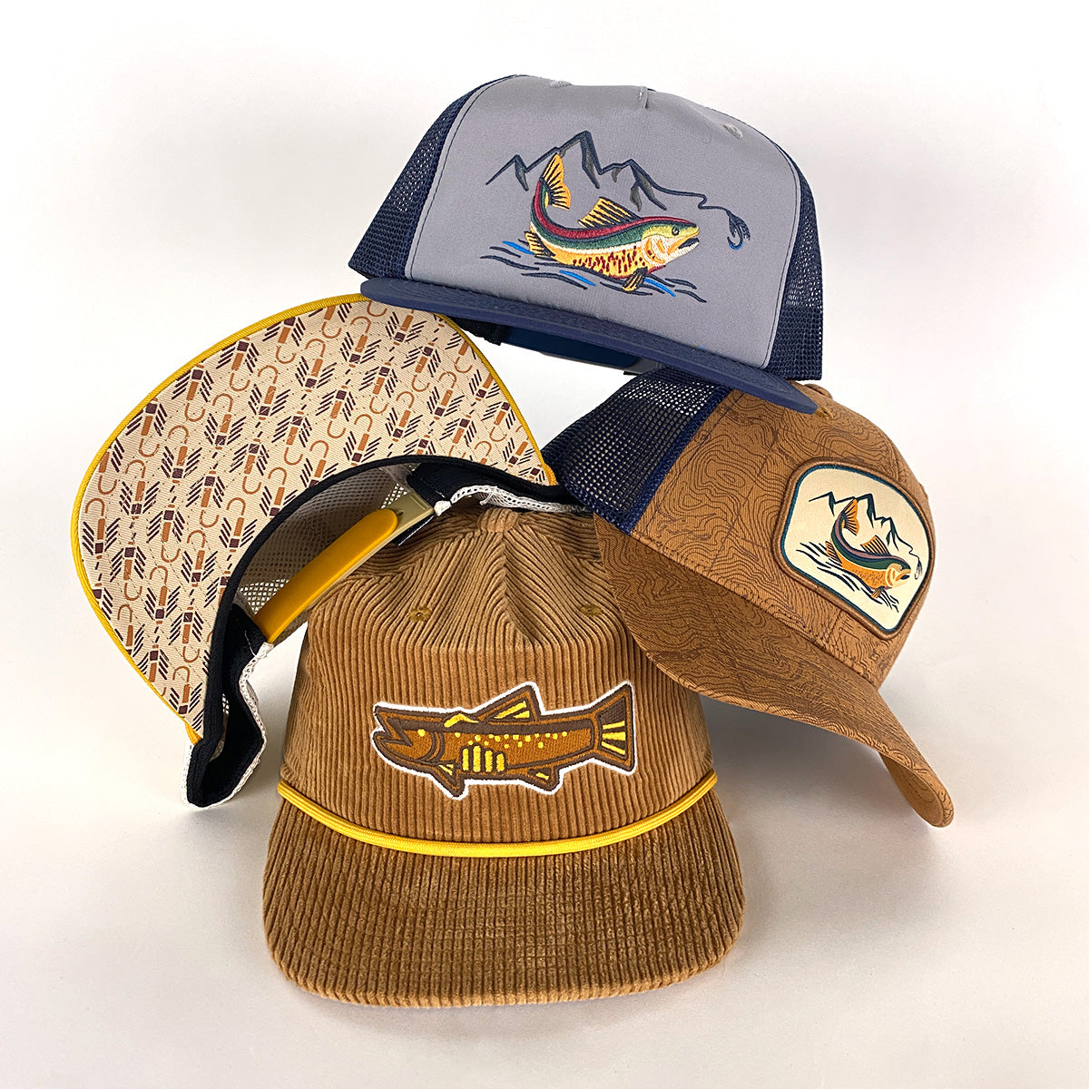 Mountain Cast Trucker - Brown/Navy - Slight Curve