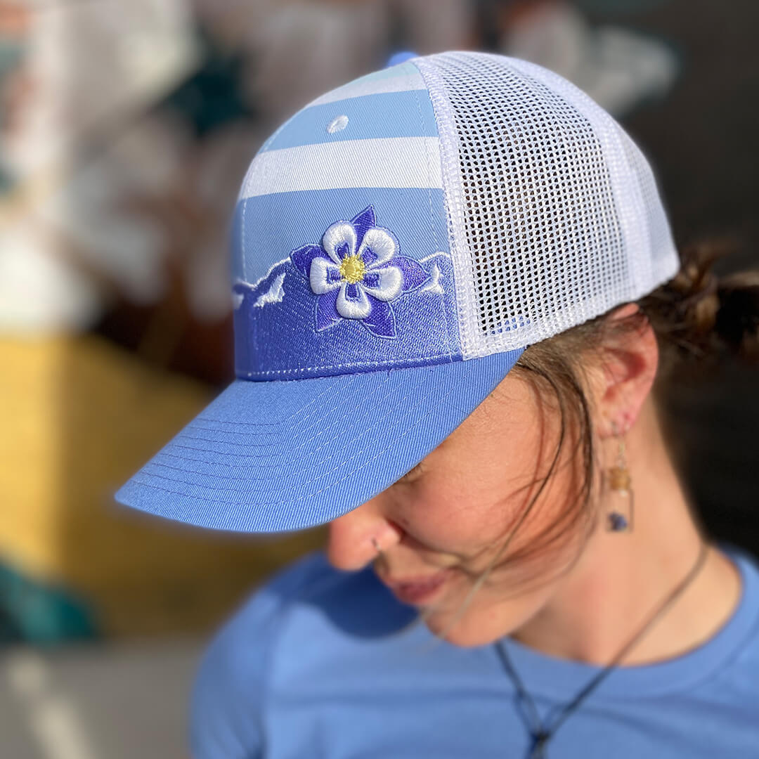Alpine Bloom Hat - Purple/White