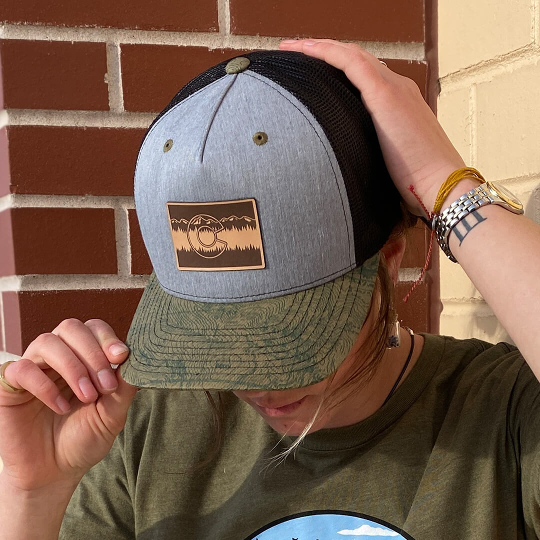 Treeline Suit Trucker Hat - Gray/Black/Olive Topo