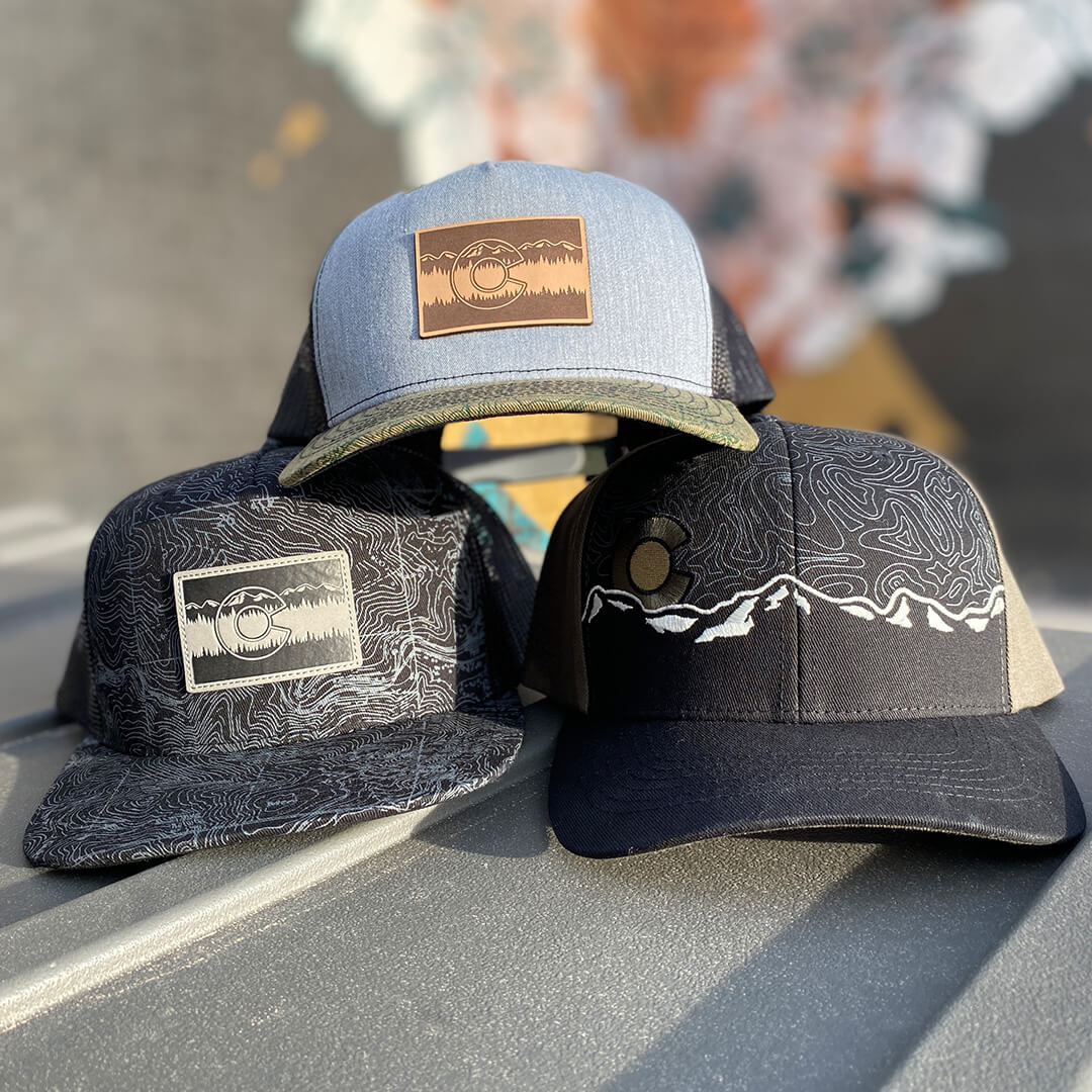 Black Topo Range Hat - Flat - Black/Charcoal