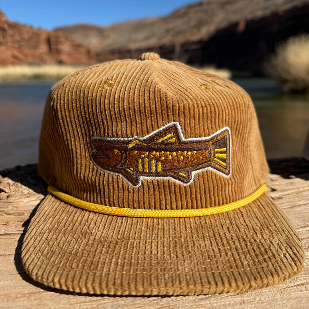 Catch N Release - Corduroy Flatbill Hat - Khaki