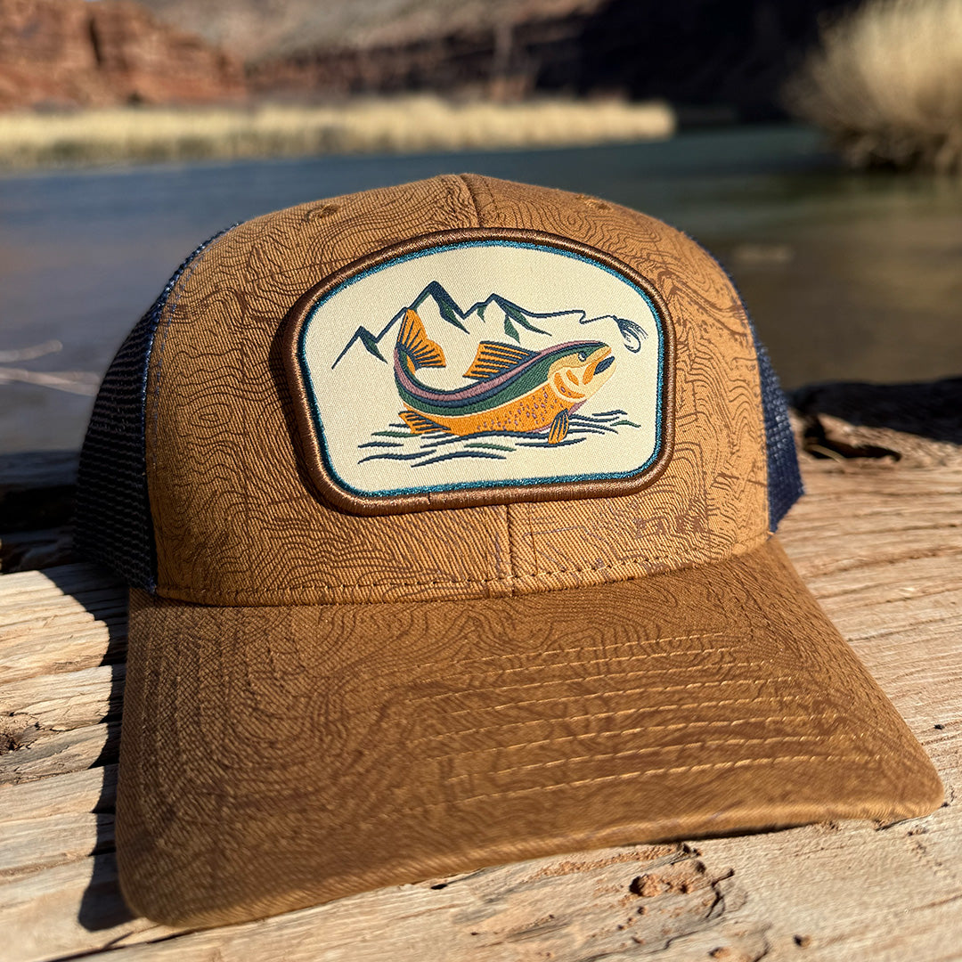 Mountain Cast Trucker - Brown/Navy - Slight Curve