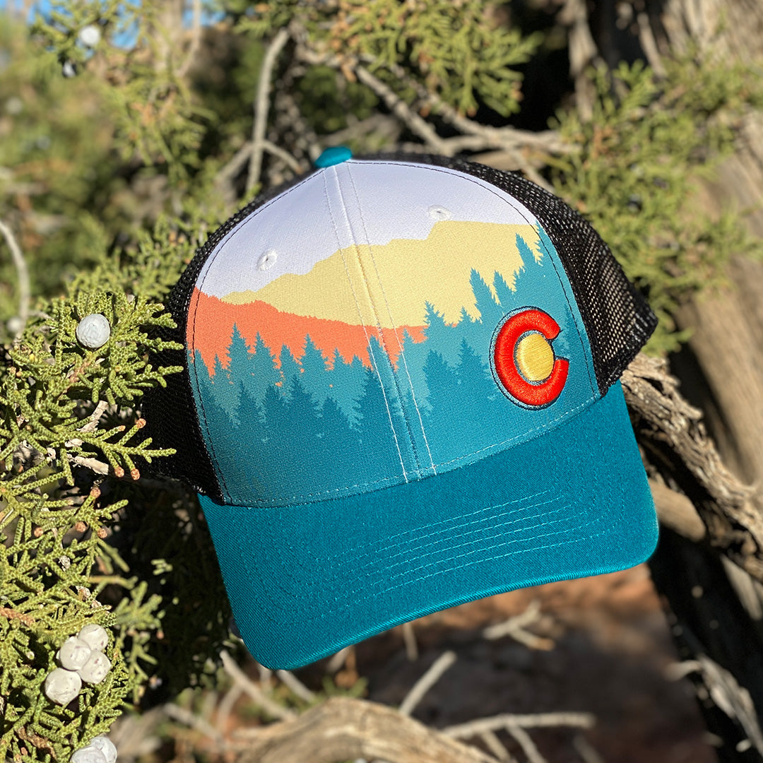 Alpine Teal Trucker Hat - Teal/Black