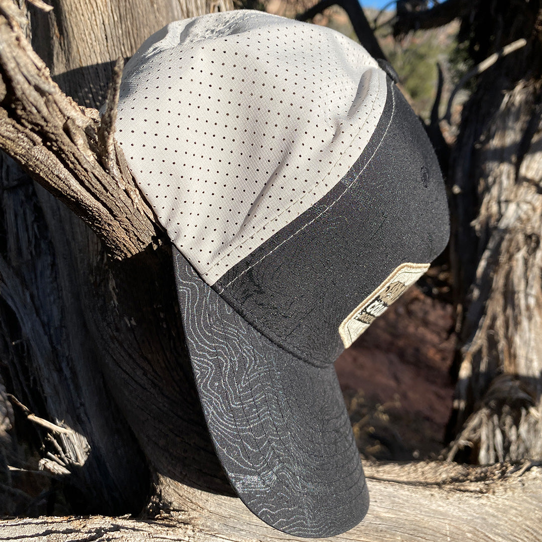 Sneffels Topo Hat - Slight Curve - Black/Pebble