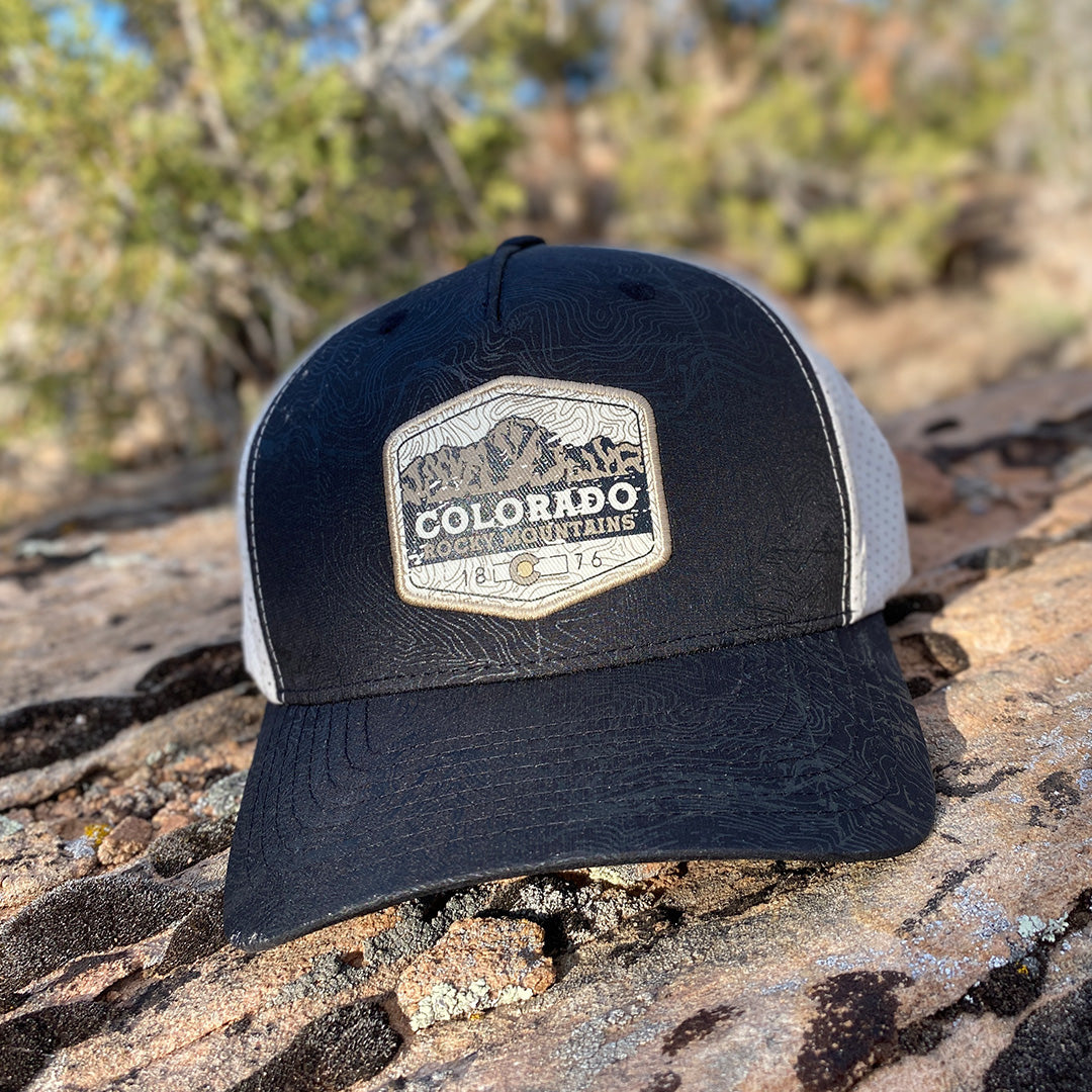 Sneffels Topo Hat - Slight Curve - Black/Pebble