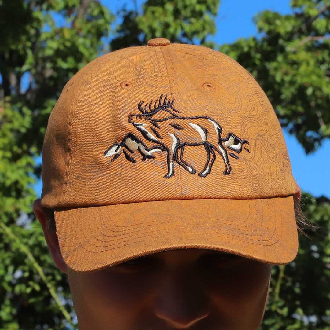 Roaming Elk - Topo Canvas Uns Hat