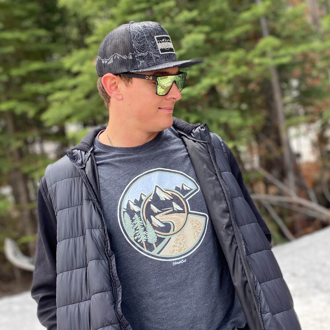 Black Topo Range Hat - Flat - Black/Charcoal