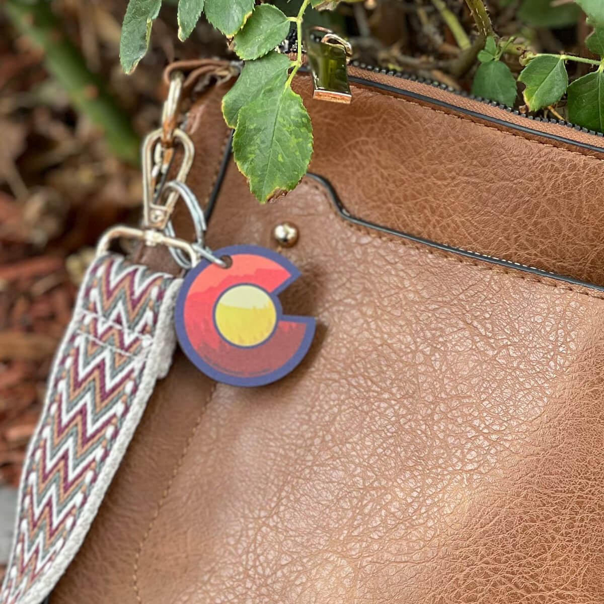 Layered Mountains - Red - Keychain