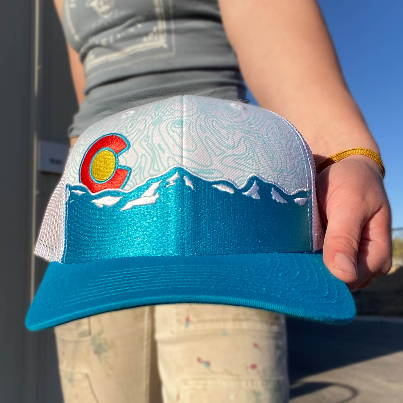 Range Topo Hat - Teal/White