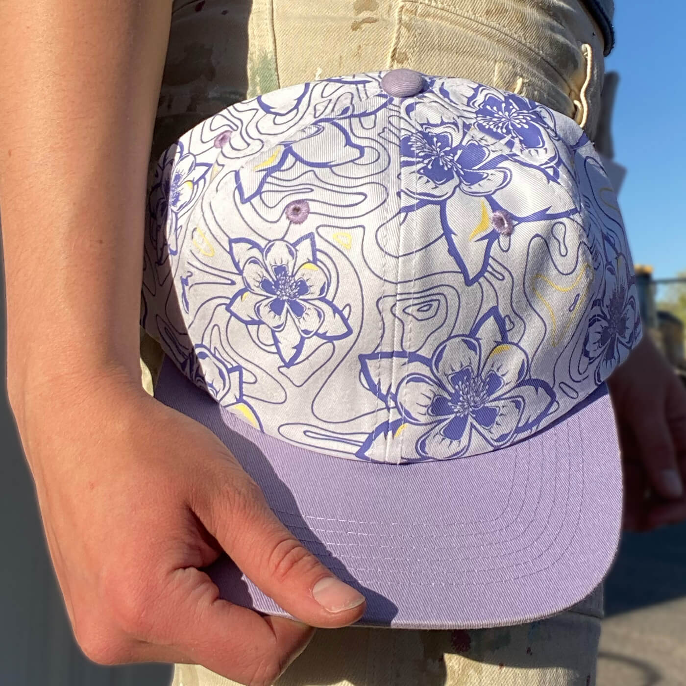 Topo Floral Hat - White/Purple