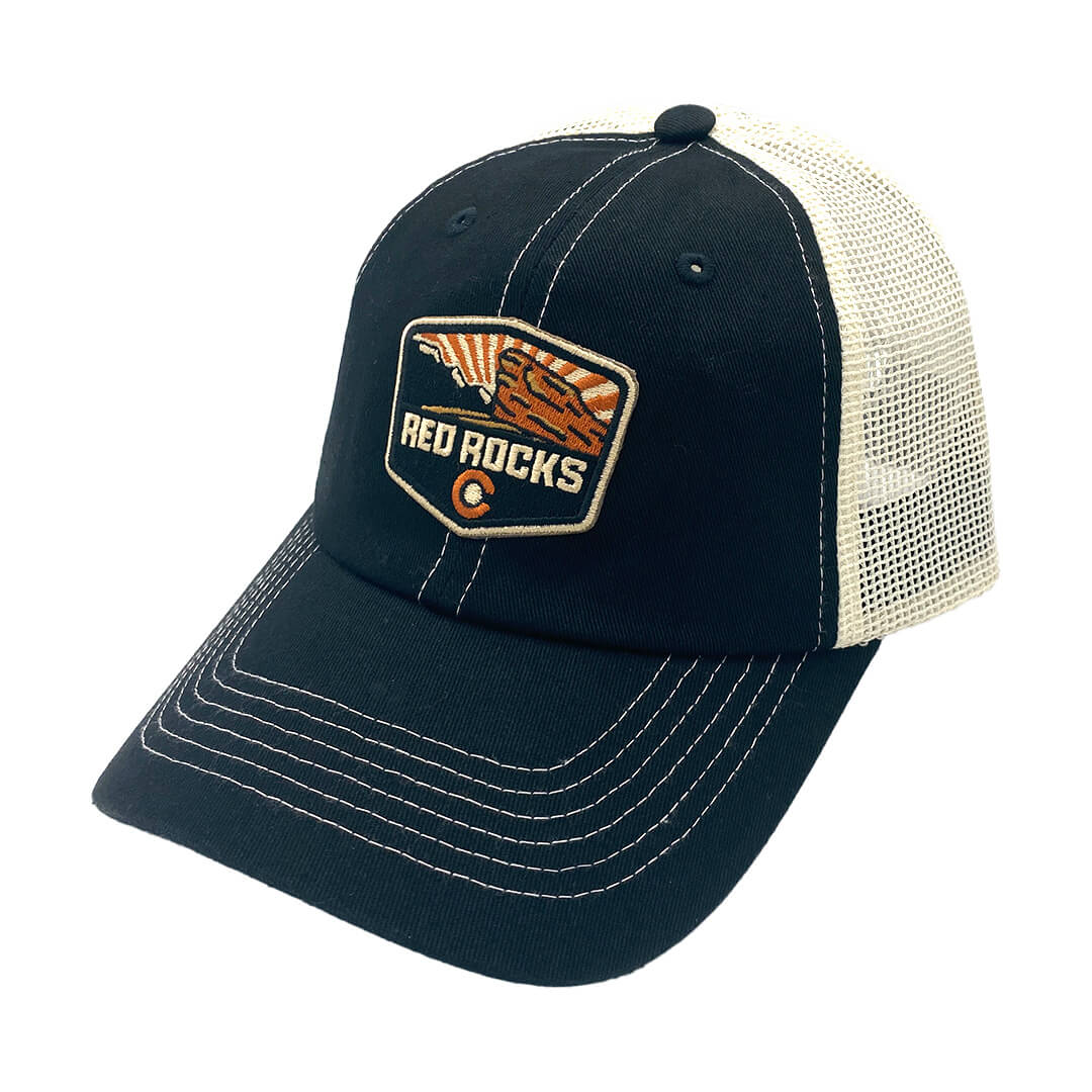 Red Rocks Patch Hat - Unstructured - Black/Stone