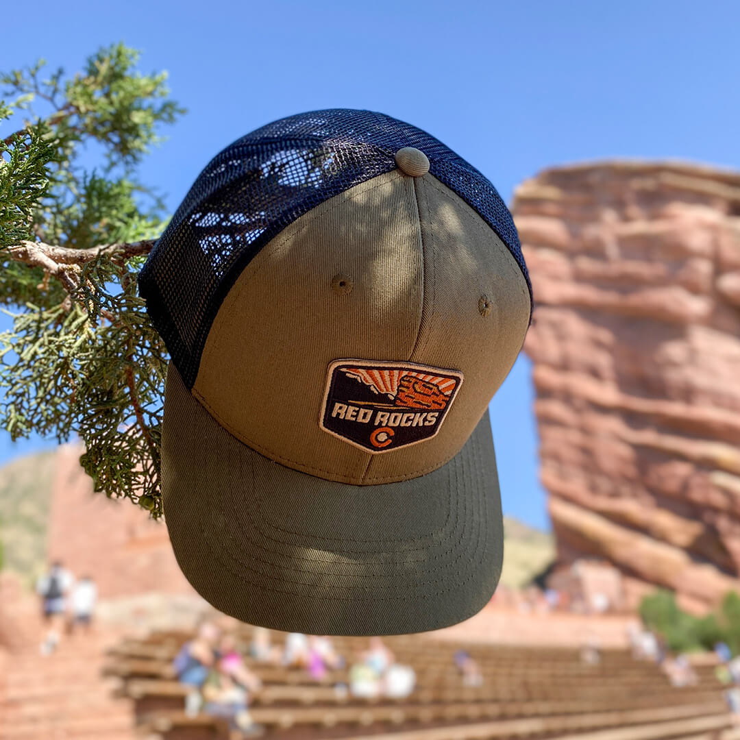 Red Rocks Trucker Hat - Olive/Black