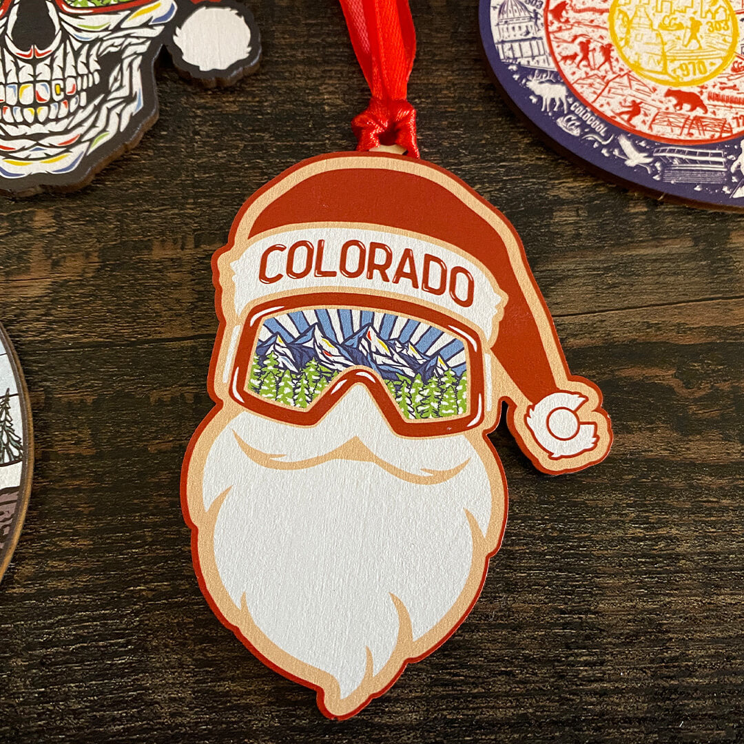 Colorado Santa Ornament