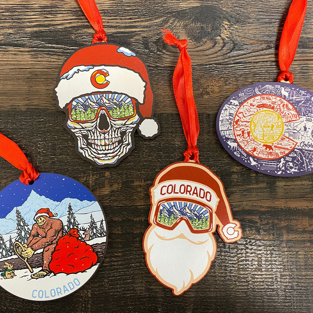 Colorado Santa Ornament