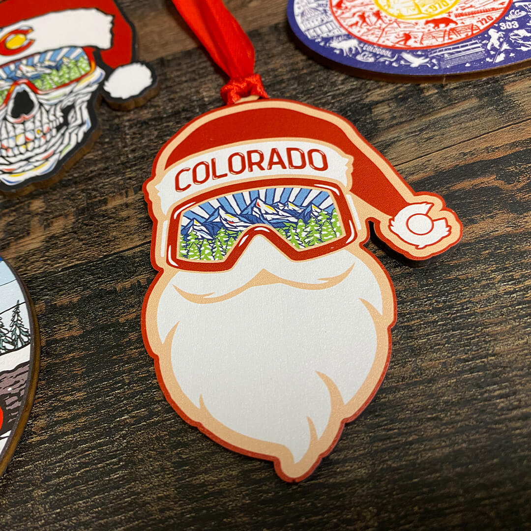 Colorado Santa Ornament