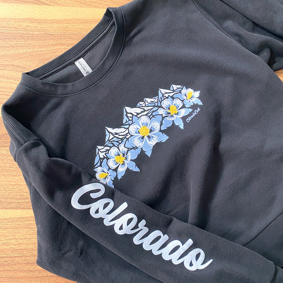 Floral Range - Sweatshirt - Black - Womens