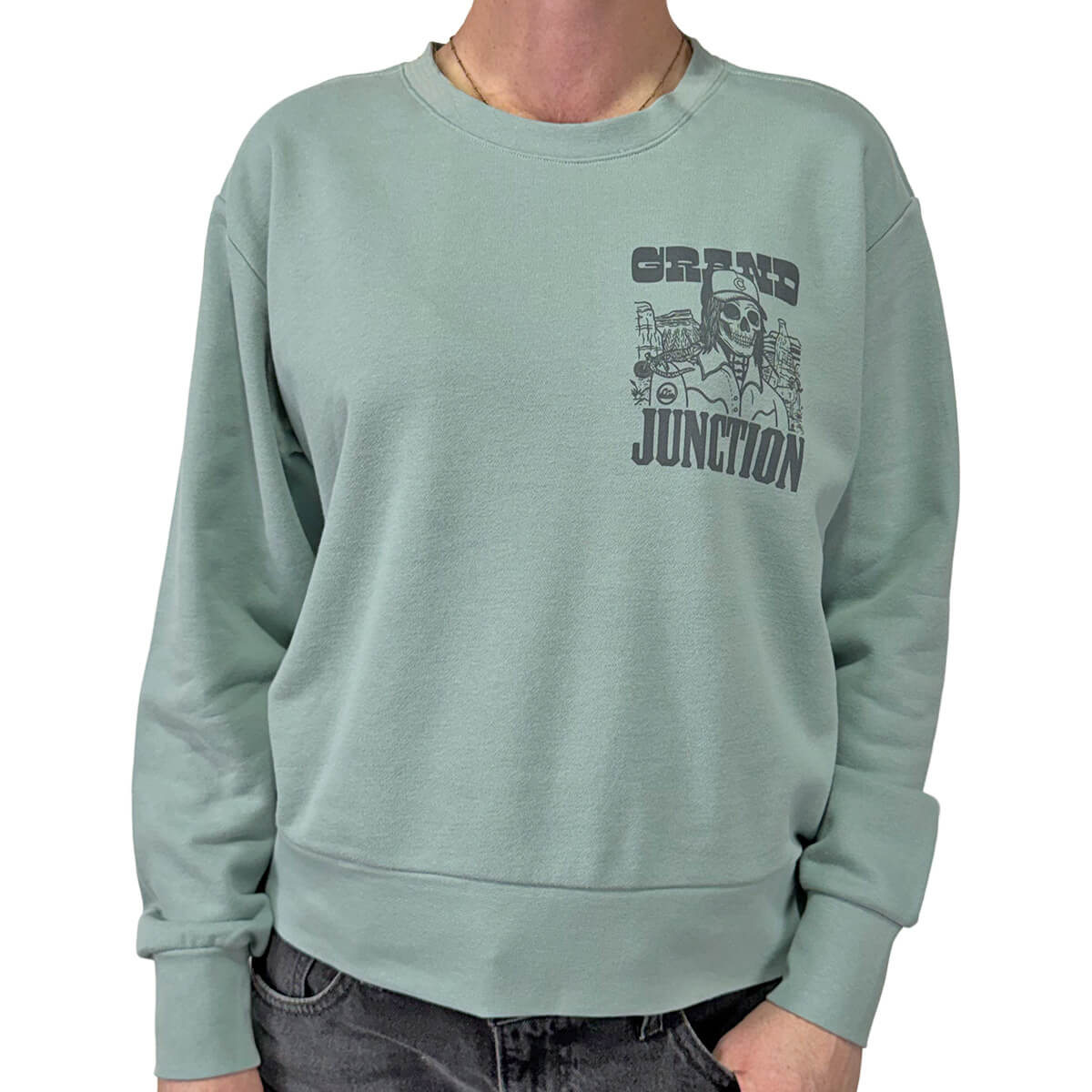 Grand Junction Skeleton Sweatshirt - Stonewash Green