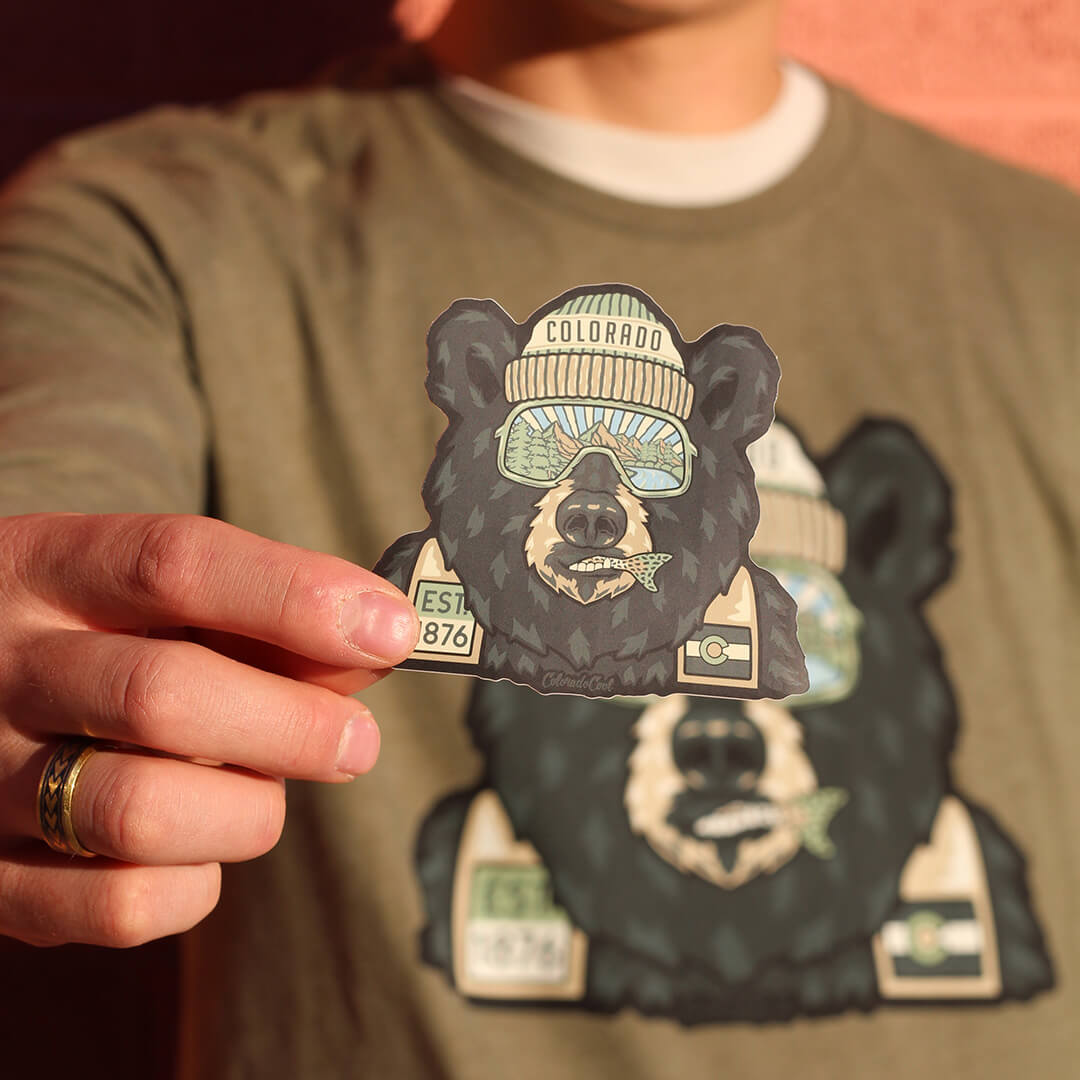 Backwoods Bear - Long Sleeve T-Shirt - Military Green