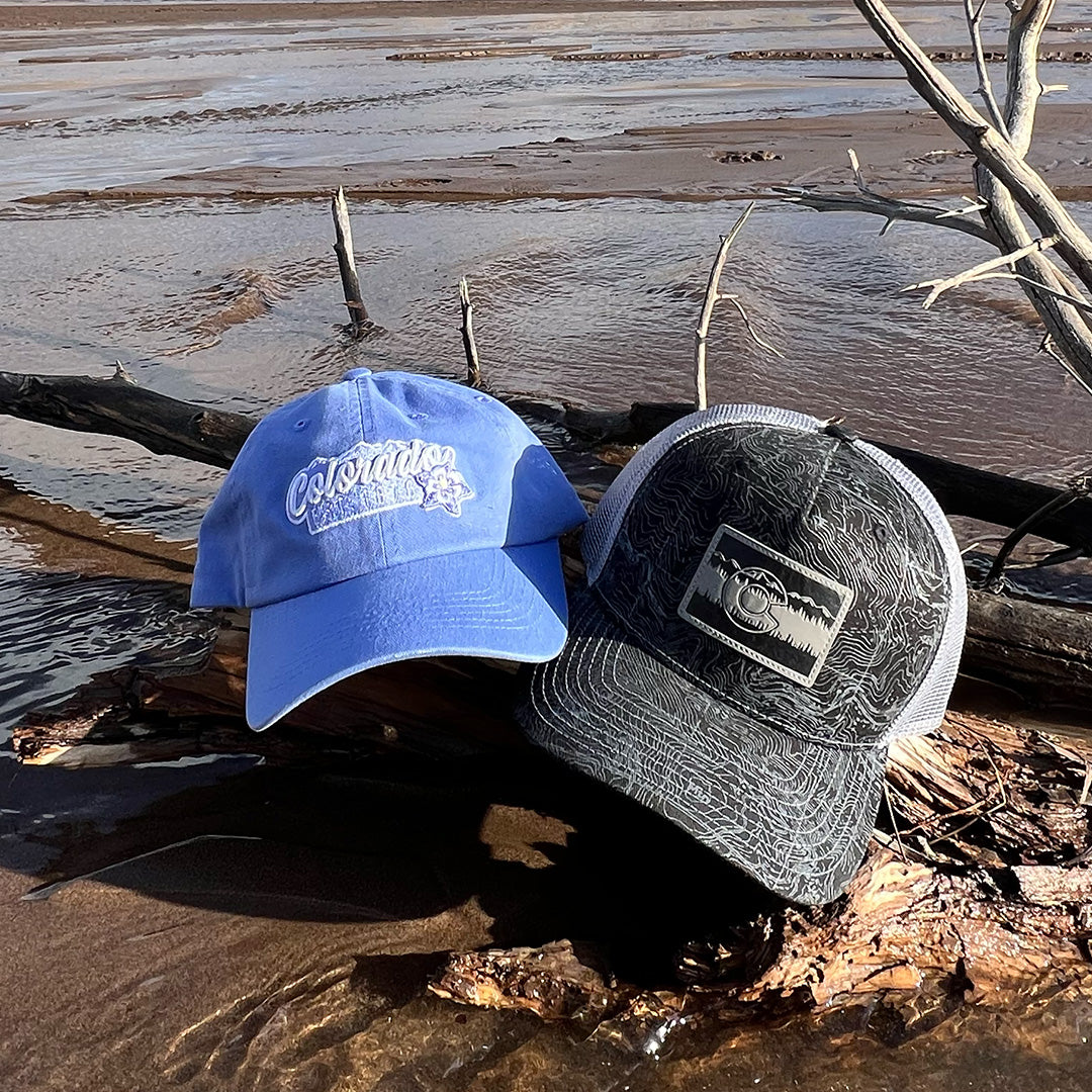 Black Topo Range Curved Hat - Black/Gray