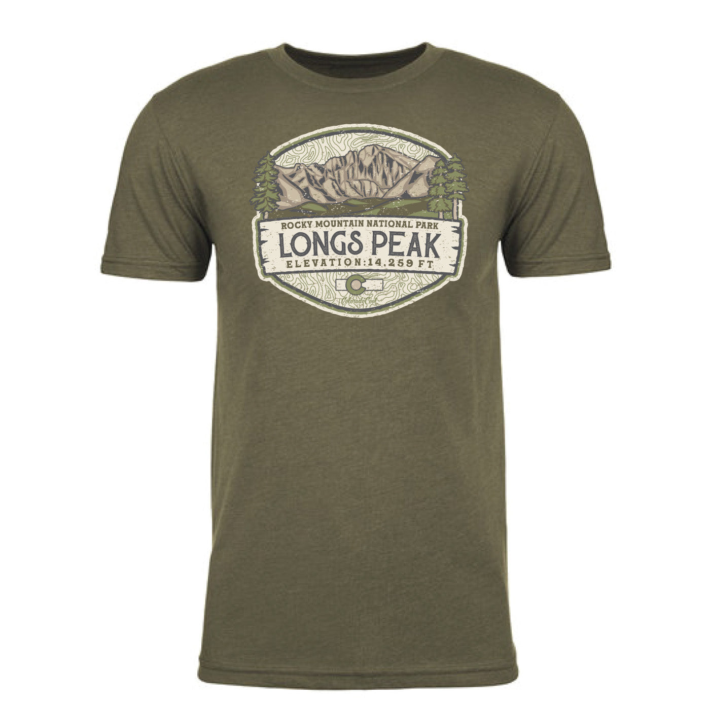 Longs Peak Way T-Shirt - Military Green