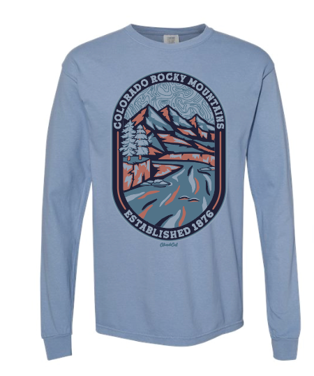 Aura Long Sleeve T-Shirt - Washed Denim