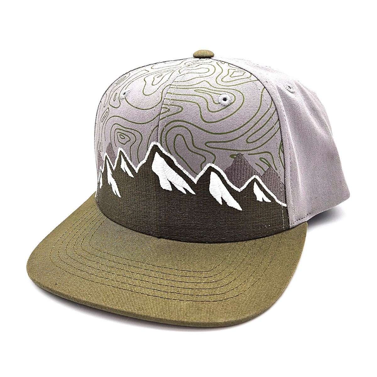 Sierra Flatbill Hat - Olive/Gray