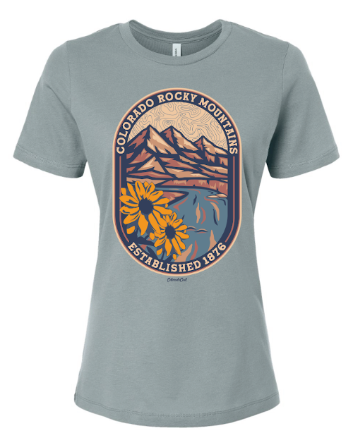 Sunflower Scape T-Shirt - Women's - Blue Storm