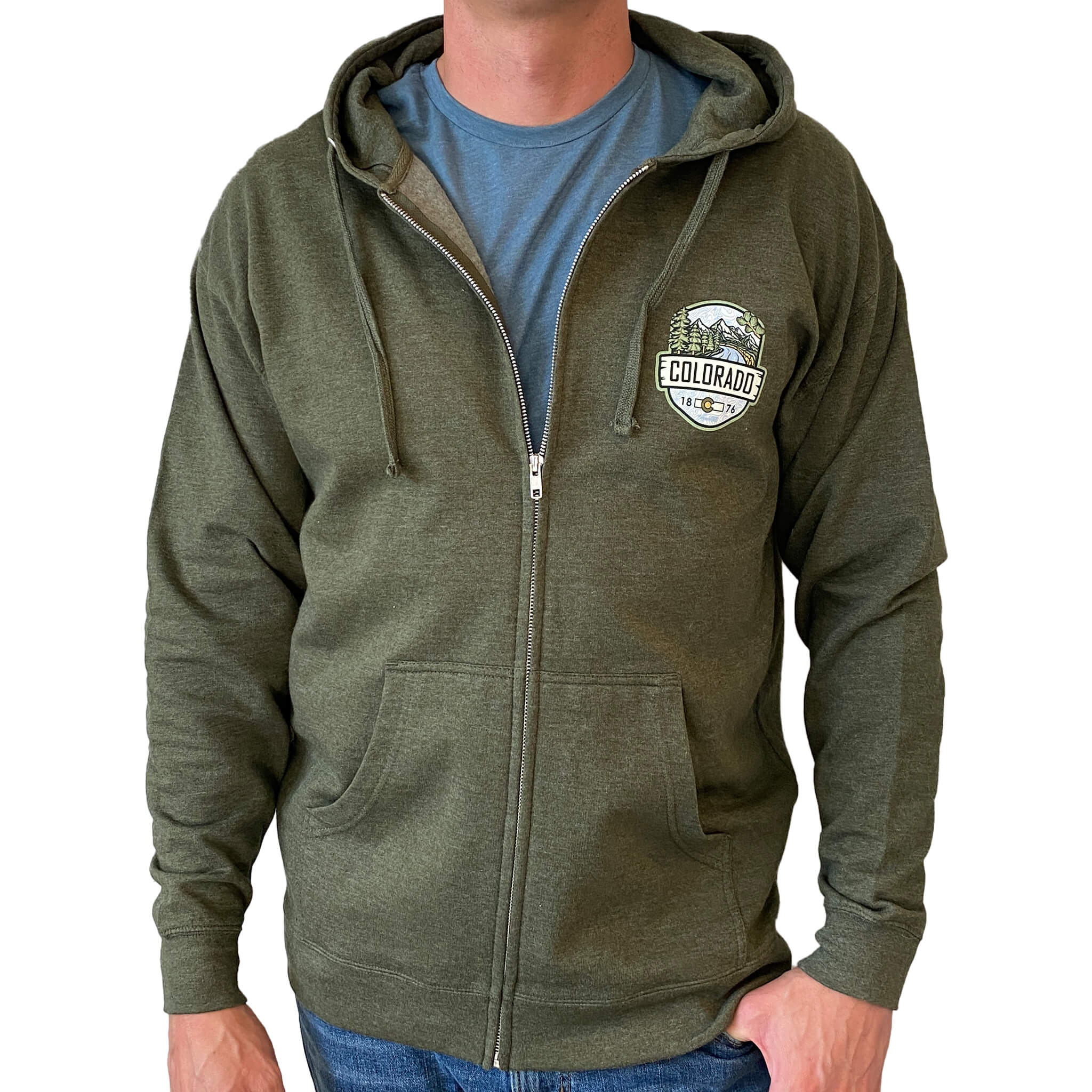 Woodland Midweight Zip-Up Hoodie - Green