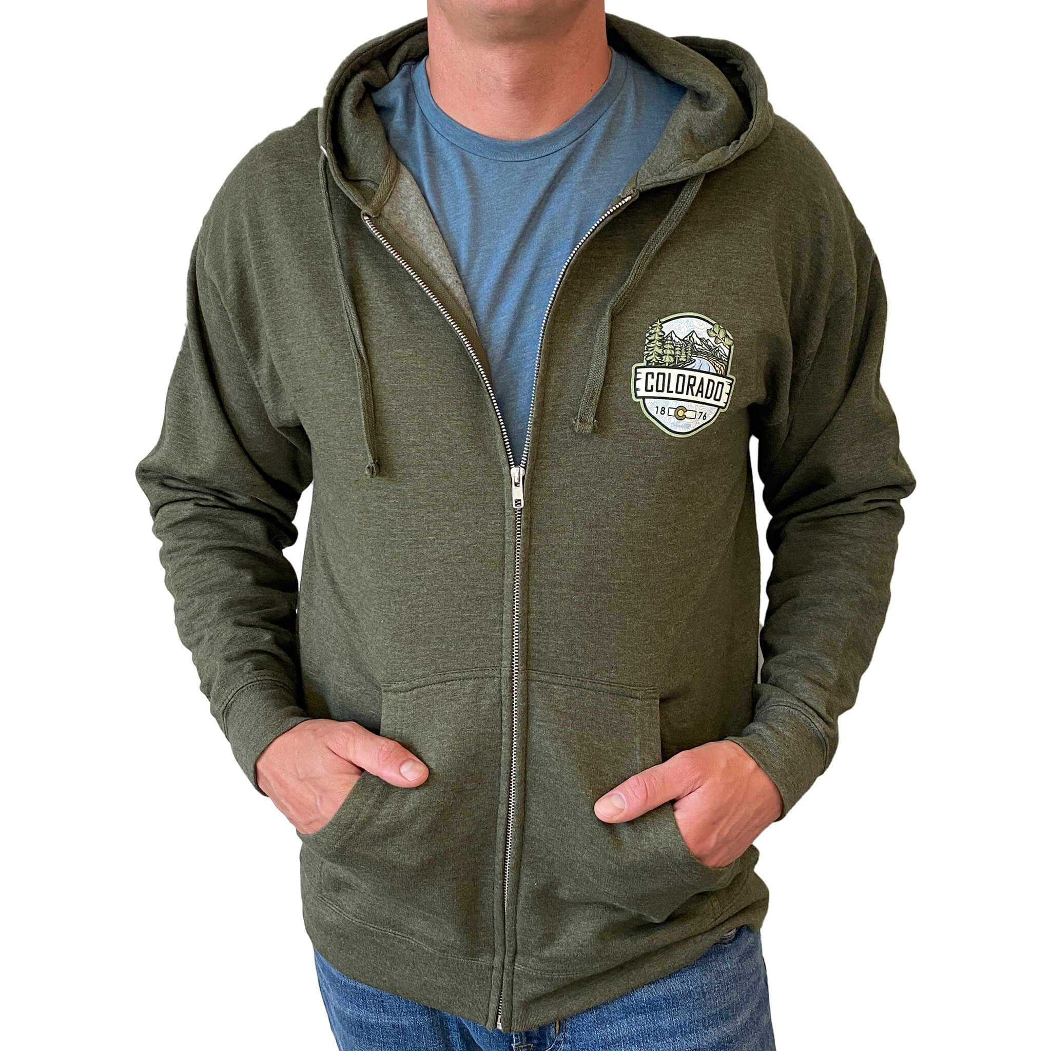 Woodland Midweight Zip-Up Hoodie - Green
