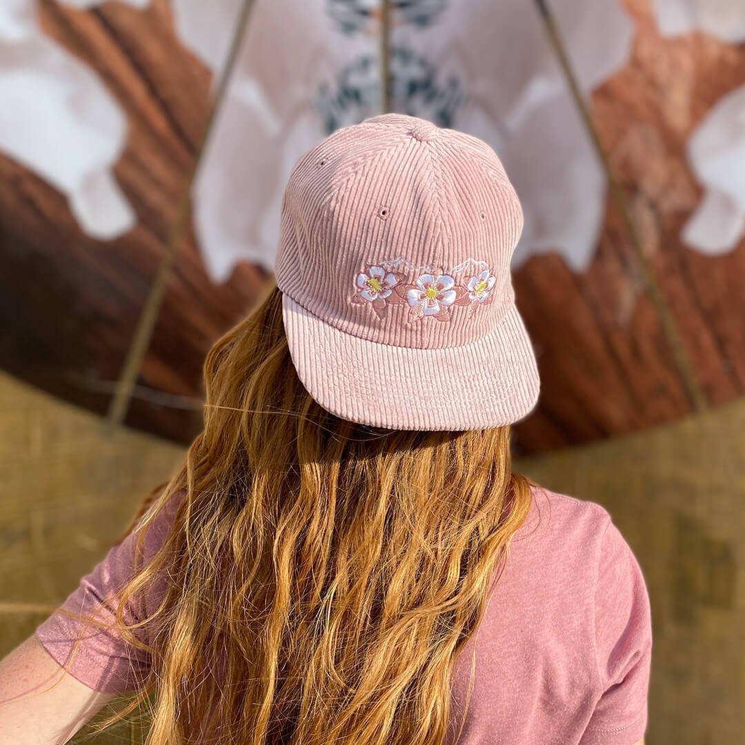 Floral Range Hat - Mauve - Corduroy