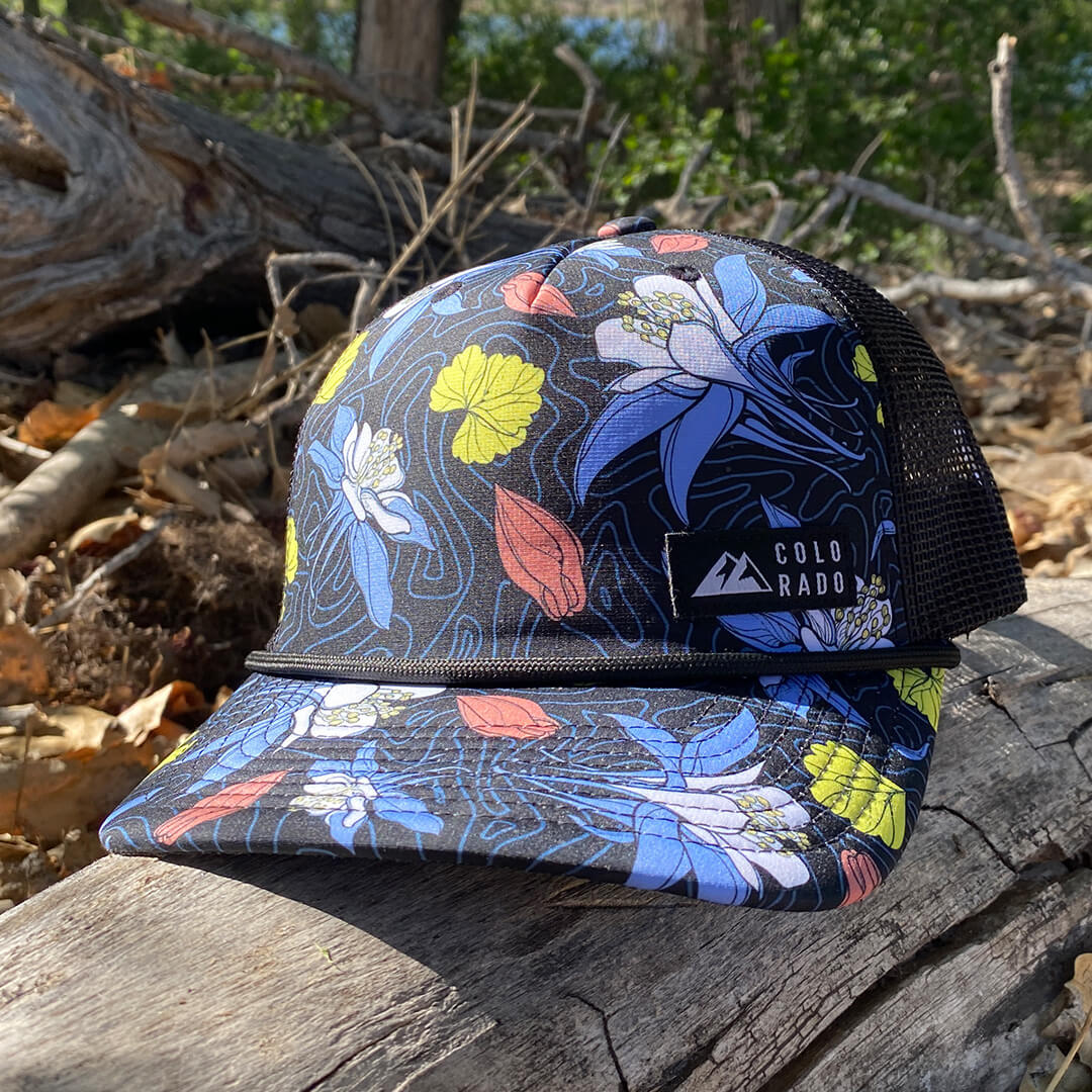Columbloom Trucker Hat - Floral/Black